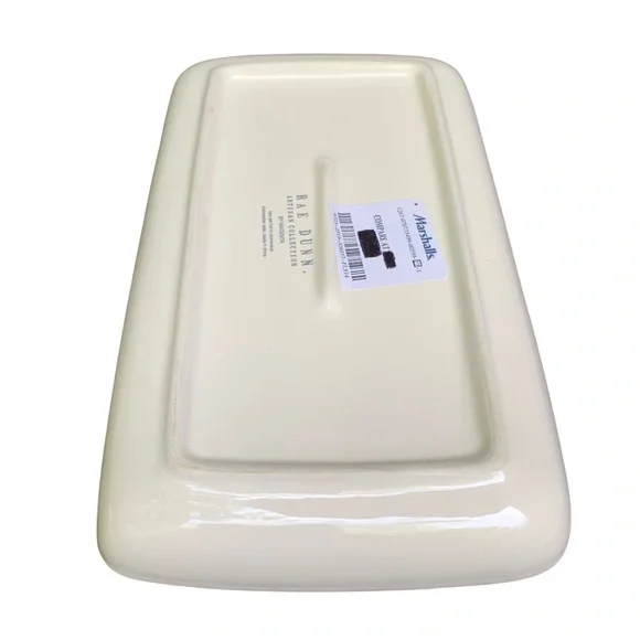 Rae Dunn LIVE LOVE BARK Dish Tray Trinket Holder White Dimples NWT 2017 OG - Picture 9 of 15